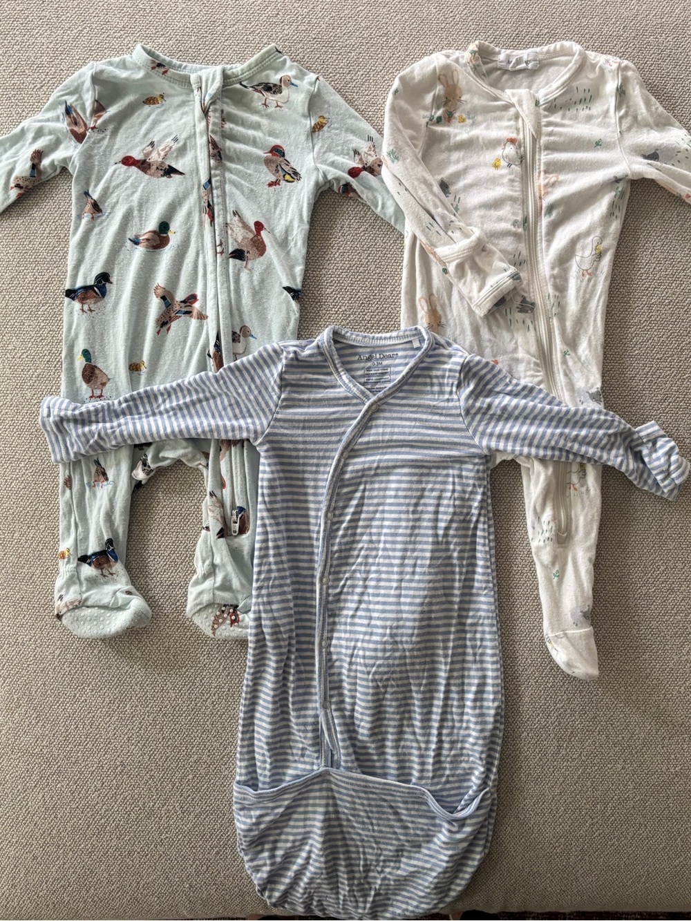 Angel Dear Baby Bamboo Bundle Footies and Gown 0-3M